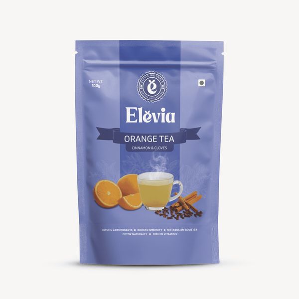 Orange Spice Harmony (Cinnamon & Clove) - Orange Tea Pouch – 100% Natural Citrus Herbal Tea