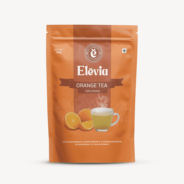 Orange Packet Tea Orange Classic -Orange Tea Pouch – 100% Natural Citrus Herbal Tea – Elevia