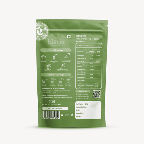 Orange Mint Fresh - Orange Tea Pouch – 100% Natural Citrus Herbal Tea