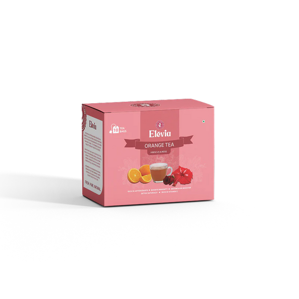 Orange Blossom (Hibiscus & Rose)- Orange Tea Box – 100% Natural Citrus Herbal Tea